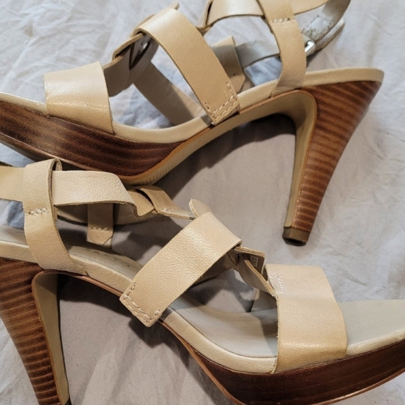 FRANCO SARTO MOPED tan Leather Sandal womens 7.5. - Picture 4 of 12